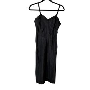 Ariel Barbizon Vintage Black Slip Dress 9